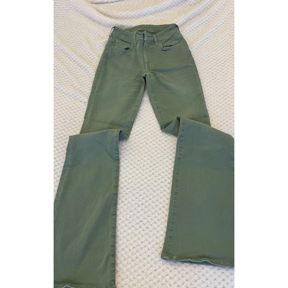 Edwin Low-Rise Flare Green Denim Jeans, Made In The Usa Rare sample Jeans 24x33
